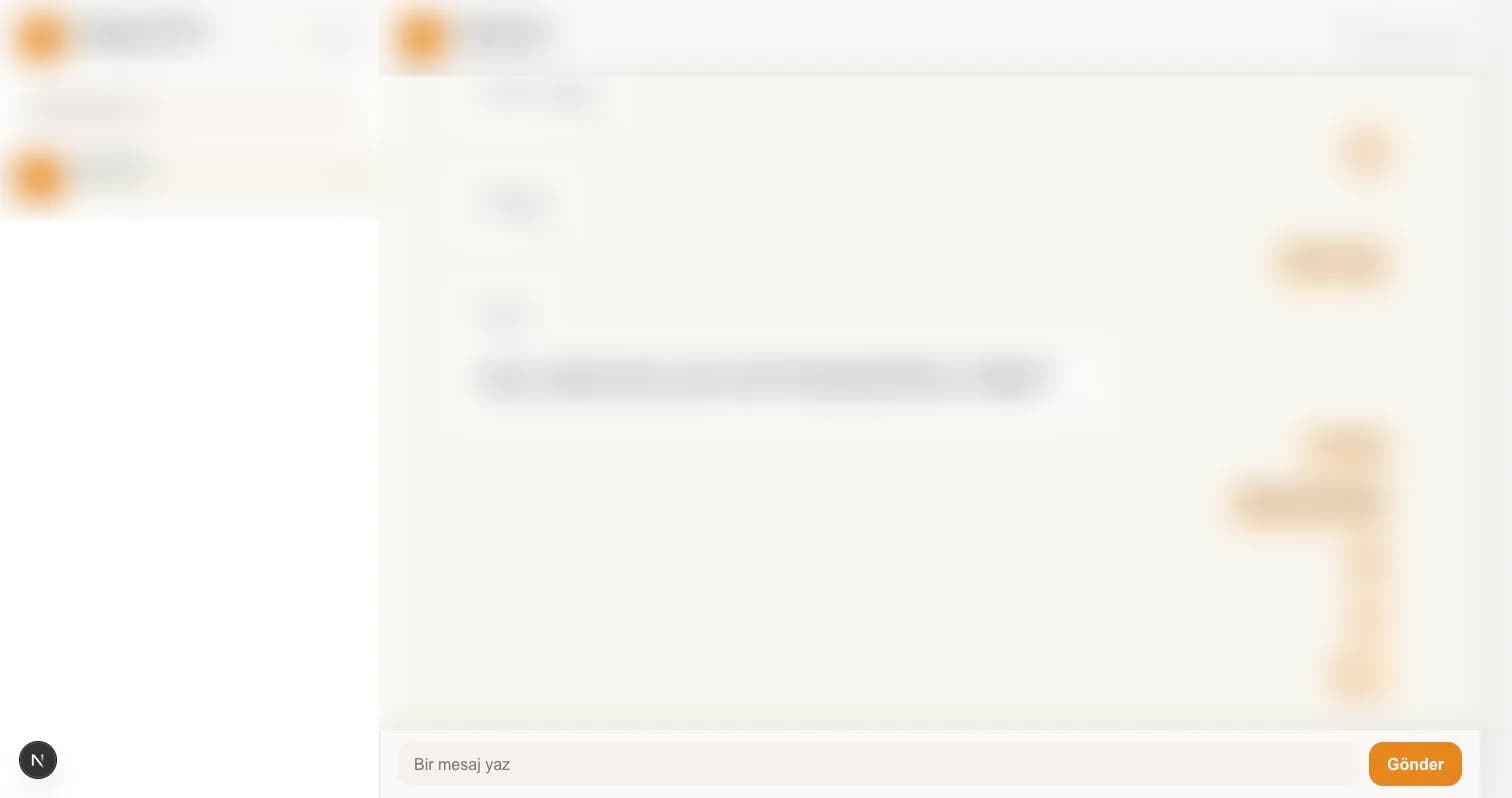 ChatTSL Web mesajlaşma arayüzü; kullanıcı verileri gizlenmiştir
